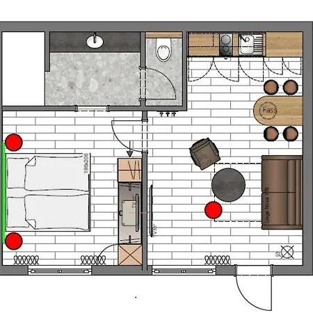 Apartment 2 Mit Kueche